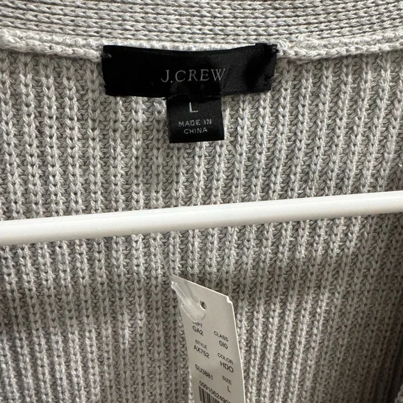 J. Crew Women's Oversized Cotton/Cashmere Cardigan - Picture 2 of 6